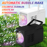 Popxstar 10 Hole Fully Automatic Bubble Blowing Handheld Electric Bubble Machine Toy Outdoor Birthday Without Battery and Bubble Water