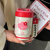 Twist-off Lid Double-drink Creative Coffee Cup High Appearance Level New Insulated Cup Portable, Cute and Simple Water Cup