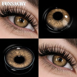 Popxstar  New Contact Lenses Natural Brown Eye Makeup Contacts Grey Color Lens Korean Softlens Yearly Cosmetics for Women