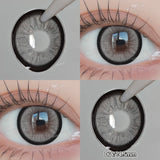Popxstar  1 PAIR Big Brown Contact Lenses for Makeup Eyes Big Black Lenses Myopia Color Contact Lenses Belleza Pupils Grey Lenses