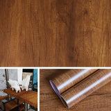 Popxstar Wood Grain Peel and Stick Wallpaper Self Adhesive Removable Contact Paper Plank for Countertop Cabinets Vinyl Film Roll