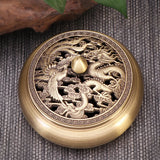 Popxstar  Incense Furnace Pure Copper Household Indoor Sandalwood Antique Pan Incense Furnace Soothes The God Incense Furnace