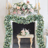 Popxstar spring mantel decorating ideas 175cm Fake Eucalyptus Rattan Artificial Plants Vine Green Garland Leaf Silk Ivy Wall Hanging Garland Wedding Party Decoration