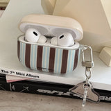 Popxstar  Korea Stripe Earphone Case For Airpods 1 2 3 4 Cover For Airpods Pro 2 2nd Headphone Accessories INS Cute Soft Protection Funda
