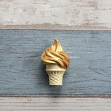 Popxstar Simulation Ice Cream Refrigerator Stickers Fruit Flavor Cone Refrigerator Decoration Photo Wall Resin Gift Children's Toys