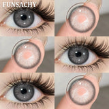 1 Pair Natural Gray Lenses Color Contact Lenses Doll Black Big Eye Contacts Makeup Cosmetics Yearly Use Blue Color Lens