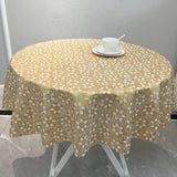 Plastic Small Round Table Cloth Water-resistant Non-washable Pastoral Style Coffee Table Cloth PVC Household Dining TableCloth