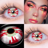 Popxstar  1 Pair Cosplay Contact Lenses Beautiful Pupil Eye Cosmetic Colorful Contact Lenses Halloween Yearly Eyes Contact Lens
