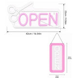 Dimmable LED Neon Sign Adjustable Brightness Soft Silicone Light Strip Business Store Sign Acrylic Backboard