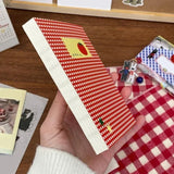 Popxstar Pink Notebook 96-100 Pages Cute Tomato Design Notebook Thick Journal No Bleed Paper for Writing School Office Supplies