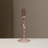 Popxstar  Retro Glass Candle Holder Wedding Supplies Candlelight Dinner Candlestick Props Ornament High Footed Candlestick Home Decoration