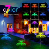 Popxstar Double Solar Jellyfish Light 7 Colors Solar Garden Lights LED Fiber Optic Lights Outdoor Waterproof Decoration Ground Lamp Hot