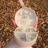Popxstar Handheld Jewelry Storage Box  Mini Portable Cute Box Necklace Ring Earring Box