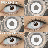 Popxstar  1 Pair Crazy Halloween Cosplay Contact Lenses Eye Makeup Lens Vampire White Black Red Contacts Anime Cosplay Softlens