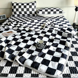 Popxstar Cooling Summer Comforter Bedding Sets Double Sided Cool Feeling Fabric Duvet Summer Blanket Ice Silk Fitted Sheet and Pillowcase