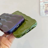 3D Water Ripple Pattern Phone Case For IPhone 17 16 15 14 13 12 Pro Max Soft Shockproof Back Cute Lens Protection Cover Funda