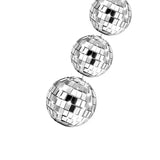 Popxstar  1.3m Mirror Disco Ball Pendant String Surface Dazzling Reflections Disco Ball Hanging Garland Banner Wedding Party Decorations