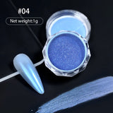 Popxstar Aurora Pearl Nude Pink White Nails Glitter Dust Chrome Moonlight White Rubbing on Powder Shell Mirror Pigment Nail Art Supplies