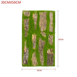 Artificial Natural Bark Decoration Real Dried Pine Tree Bark with Artificial Moss for DIY Festival Home Party Wall Embellishment