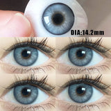 Popxstar  1Pair Color Contact Lens Pupils Nature High Quality Myopic Blue Black Eyes - 0.00 to- 8.00 Diopter Lenses Fast Shipping