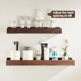 Popxstar Wood Matt Black Bathroom Shelf Organizer Shower Storage Rack Solid Corner Shelves Wall Mounted Toilet Holder Kitchen Shelf
