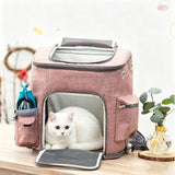 Foldable Cat Backpack, Large Capacity Travel Pet Carrier Bag with Adjustable Straps, Portable Dog Backpack Bag for Small Pets