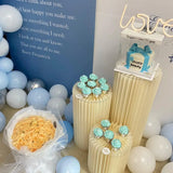 Popxstar Paper Folding Cylinder Wedding Ramadan Decoration Birthday Anniversary DIY Party Supplies Baby Shower Dessert Table Cake Stand