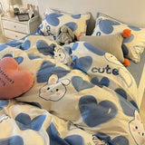 Popxstar Ins Pink Flowers Bedding Set Flat Bed Sheet Duvet Cover Twin Full Queen Nordic Bed Linen Boy Girl Bedding Sets Flower Cherry