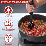 Popxstar Handheld Meat Chopper, 1 Count Non-stick Meat Mincer, Manual Hamburger Meat Masher, Kitchen Meat Utensils