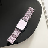 popxstar Laser Transparent Acrylic Strap for Apple Watch Band 42mm 46 41 38 45 44 49 40mm Women Bracelet for iWatch Series 10 9 8 7 6 5