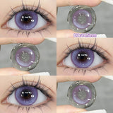 Popxstar  -1 pair New Purple Halloween Colored Contact Lenses Beauty Myopia Lens for Eyes Fashion Big Eye Lenses Natural Blue Lenes