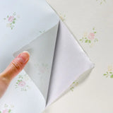 Popxstar Wallpaper Self-adhesive Moisture-proof Pastoral Flower Living Room Bedroom Waterproof Erasable Wall Sticker Home Decoration