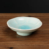 Popxstar  Tea Plate Delicate Cooking Tea in The Oven Afternoon Dim Sum Dried Fruit Plate Ceramic Fruit Plate