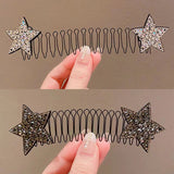Popxstar Camellia Hair Comb Invisible Bangs Hair Clip Tidy Artifact Hair pin Girls Hairpin Women Tools Fixed Inser Comb Hair Accessories