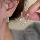 Popxstar Lovely Pearl Bow Earrings for Women Internet Design Versatile Drop Oil Vintage Earrings Fashion Jewelry Party Wedding Gifts