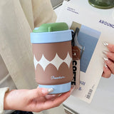 Twist-off Lid Double-drink Creative Coffee Cup High Appearance Level New Insulated Cup Portable, Cute and Simple Water Cup