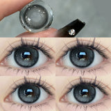 2PCS Colored Contacts Lenses Fashion Grey Lense Color Makeup With Diopters 0~-8.00 Degree High Quality Natural Pupils