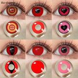 Popxstar  Cosplay Red Lenses 1 Pair Colored Contact Lenses for Eyes Anime Lenses Cosplay Lenses Anime Accessories