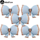 Popxstar  5pcs Bow Balloon Birthday Decorations Bow Tie Pink Balloon Bow Balloon Wedding Bride Shower Birthday Girl Decoration Bow Balloon