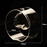 Popxstar  Creative Transparent Glass Love Oil Lamp Room Decoration Table Lamp Wedding Desktop Decoration Candle Holder Smoke Free Oil Lamp