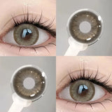 Popxstar  1Pair Contact Lenses for Eye with Myopia Brown Pupils Eye Prescription Beautiful Soft Lenses Yearly Make up Fast Shipping