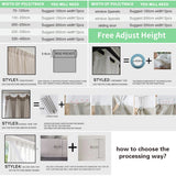 1pc Elegant Double  Layer Embroidered Blackout Curtains with Sheer, for Living Room, Bedroom,Sun Proof,Thermal Insulated