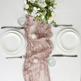Popxstar Semi-Sheer Gauze Table Runner, Cheesecloth, Wedding Table Path, Tulle Layout, Event Designing Kitchen Dining Decor  
