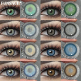 1 Pair Gray Lenses Colored Contacts for Eyes 14.0mm~14.5mm Contact Lenses Hazel Lenses Natural Beauty Cosmetic New Lens
