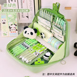 Popxstar Extra Large Capacity Pencil Case - Durable Polyester Multi-Compartment Organizer for School Supplies Portable Design Students