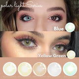 Popxstar 1 Pair Colored Contact Lenses Dioptric with Prescription Colored Natural Contact Lens for Myopia Yearly with Diopter