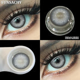 Popxstar  1 Pair Fashion Color Contact Lenses for Eyes Korean Brown Natural Soft Lenses Beautiful Cosmetic Gray Pupils Blue Lens