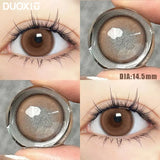 Popxstar  1Pair Nature Brown Contact Lenses for Eye color Lenses Black Lenses Degree Prescription -0.00 to -8.00 Beauty Pupils