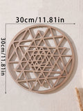 Popxstar  Natural Wooden Wall Hanging Wall Art Decor Kaleidoscope Wall Hanging Decoration Wall Decor Boho Wall Accent for Living Room Gift