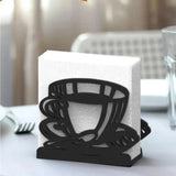 Popxstar Tissue Holder Coffee Cup Shape Stainless Steel Tissue Dispenser Kitchen Restaurant Table Napkin Holder Household Supplies